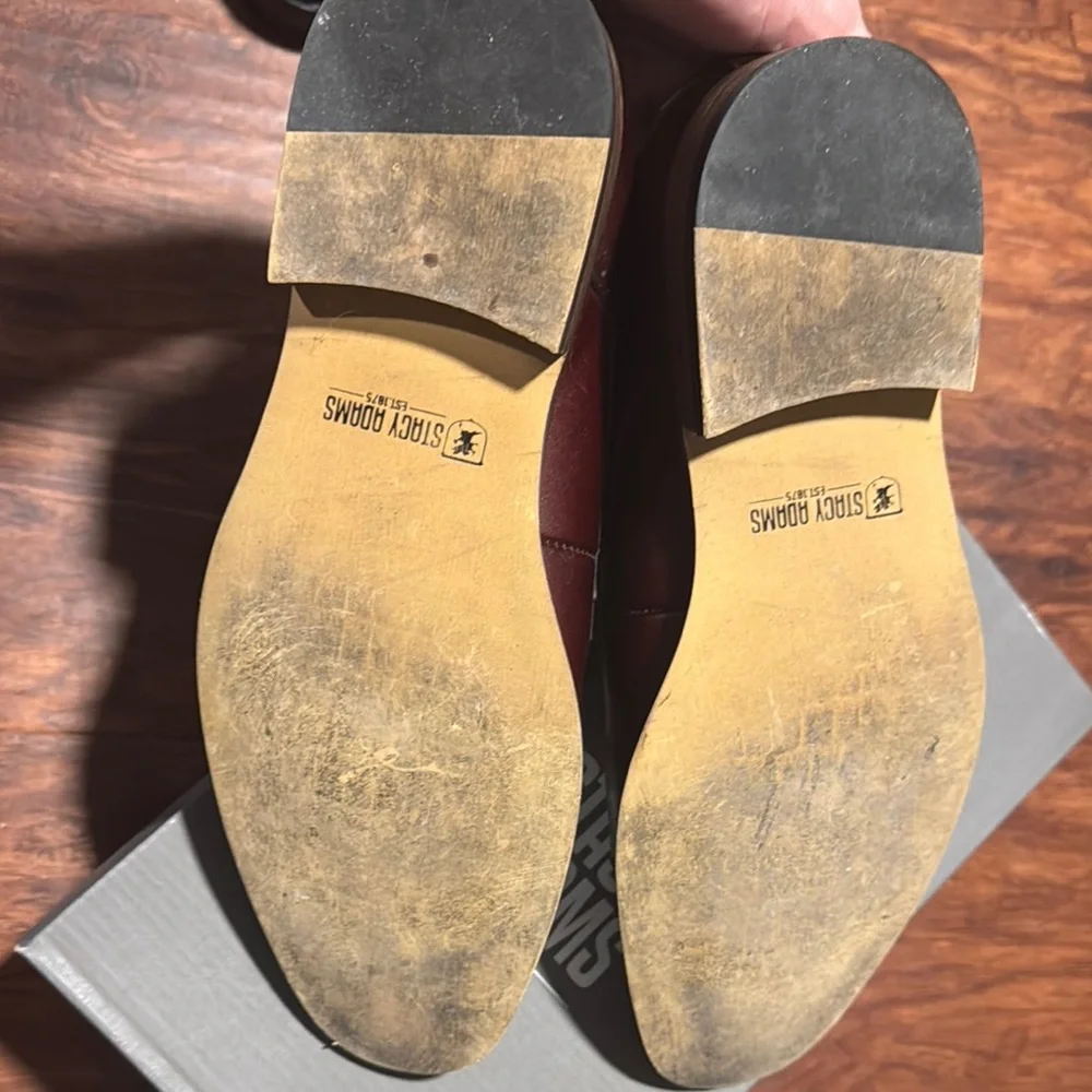 Stacy Adams Brown Oxford Dress Shoes - Picture 2 of 3